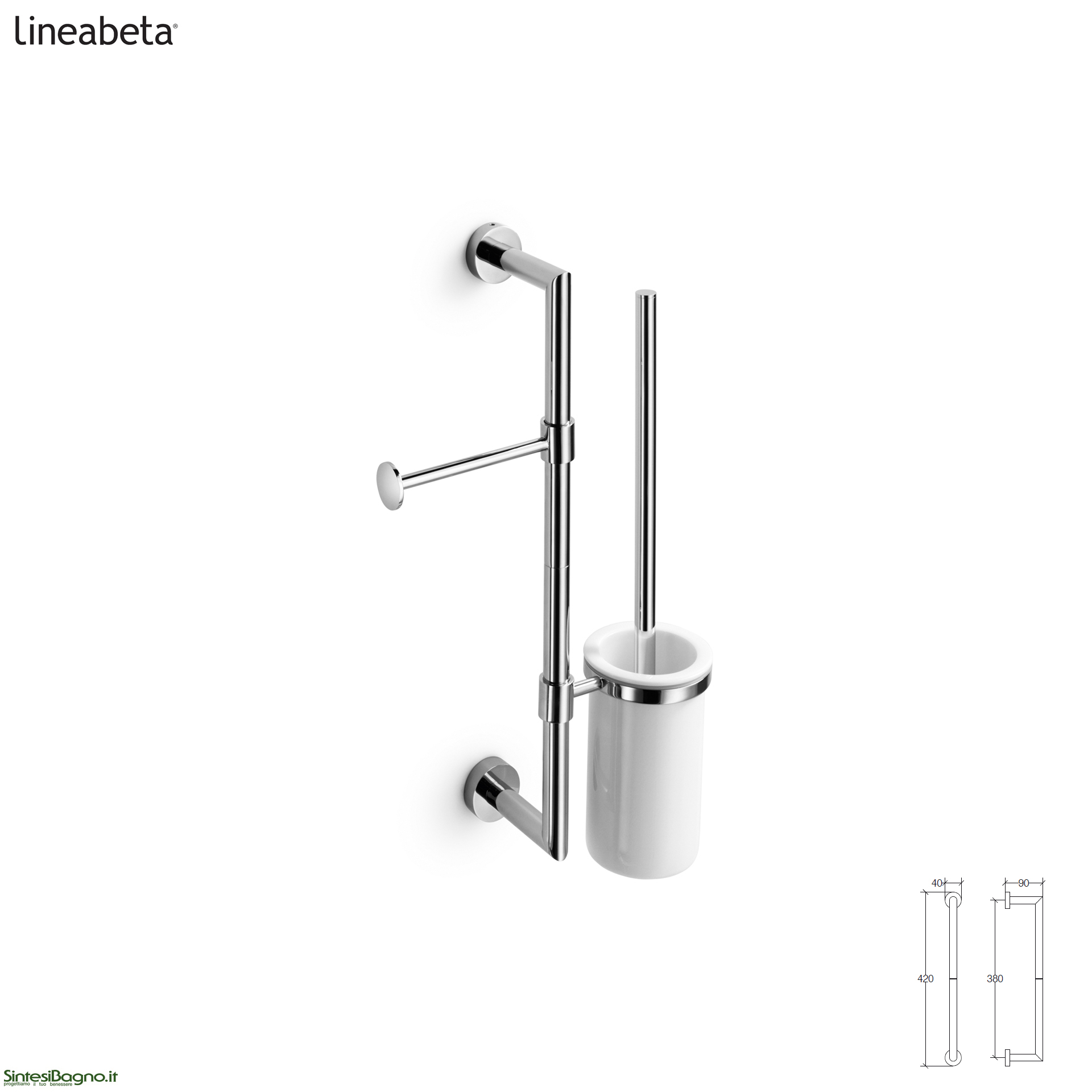 Barre attrezzabili per accessori arredobagno: BAKETO